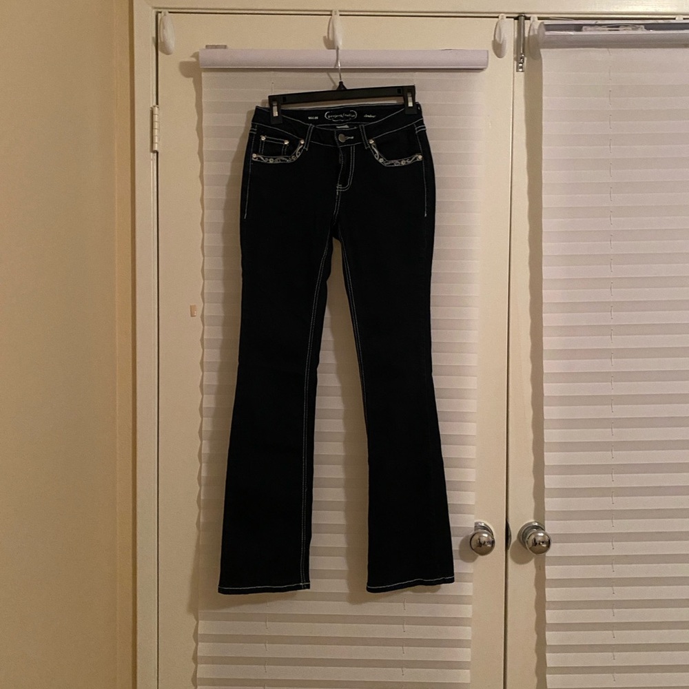 Project Indigo Dark Wash Slim Bootcut Jeans
